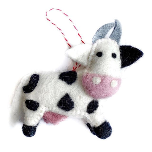 Cow Felt Wool Ornament