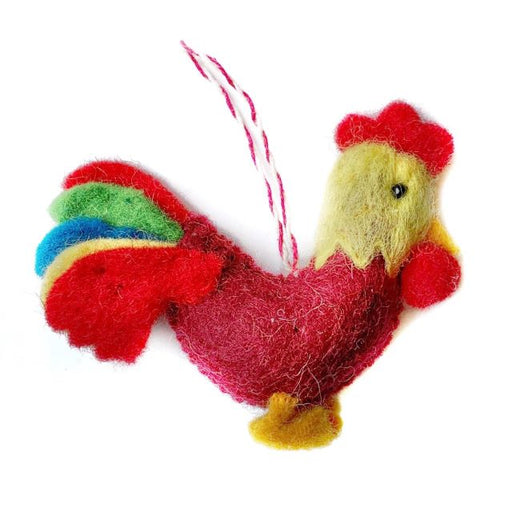 Rooster Felt Wool Ornament
