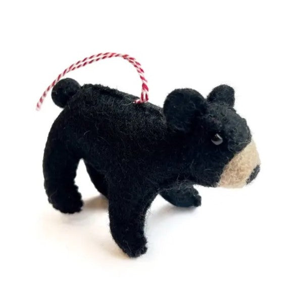 Black Bear Felt Wool Ornament