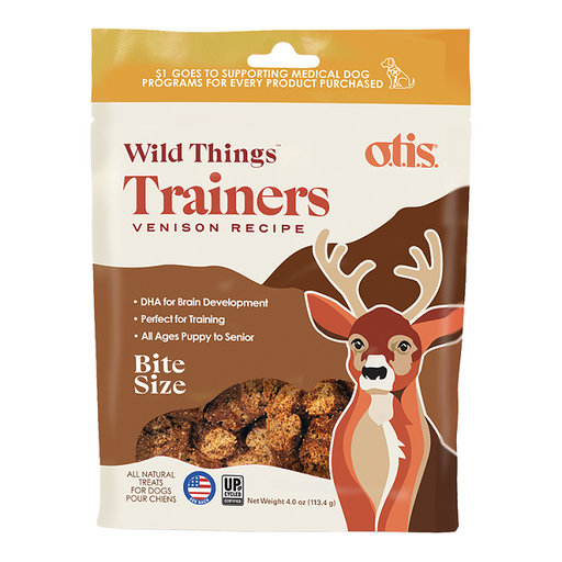 O.T.I.S Wild Things Trainers, Venison Treats for Dogs - 4 oz.