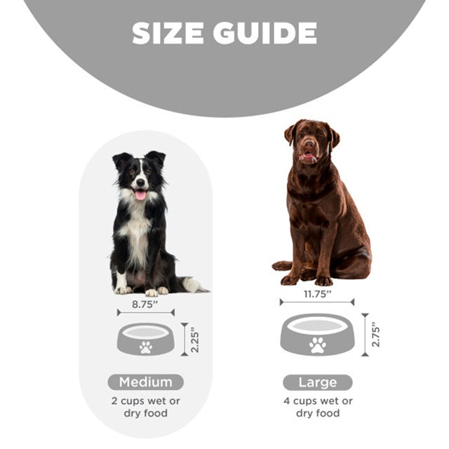 Outward Hound Fun Feeder Slo Bowl Slow Feeder Dog Bowl, Gray