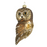 Northern Saw Whet Owl Blown Glass Ornament