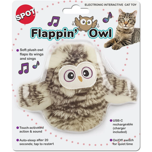 SPOT Flappin Owl 5" Cat Toy