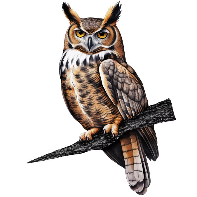 Decorative Tree Stake - Great Horned Owl