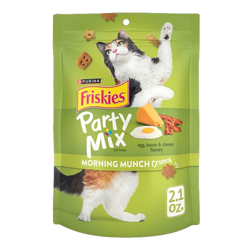 Friskies Party Mix Morning Munch Crunch Egg, Bacon & Cheese Flavors Cat Treats 2.1oz