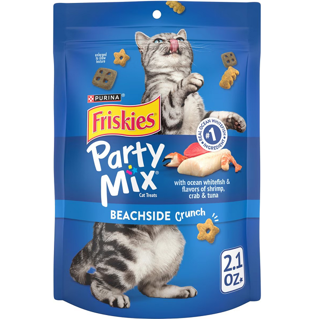 Friskies Party Mix Beachside Crunch Cat Treats, 2.1 oz