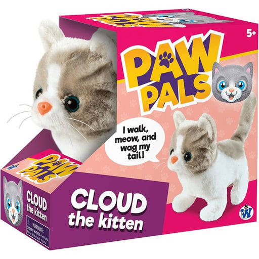 Paw Pals Battery-Operated Walking Cat, Cloud