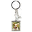 Pearhead Square Photo Keychain with Bone Charm