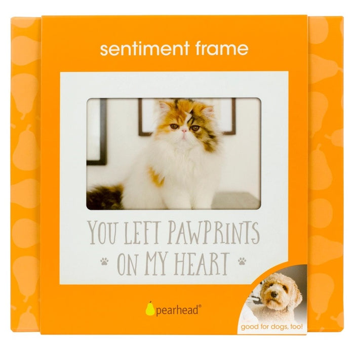 Pearhead Pawprints On My Heart Pet Memorial Photo Frame