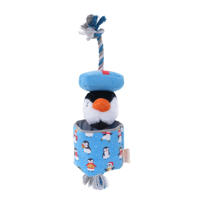Territory Penguin Popper Treat-And-Tug Dog Toy