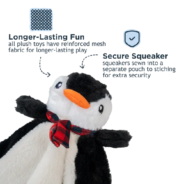Tall Tails Comfort Blanket Penguin Plush Dog Toy