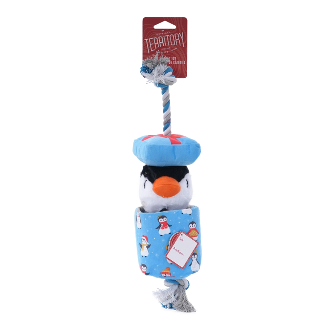 Territory Penguin Popper Treat-And-Tug Dog Toy