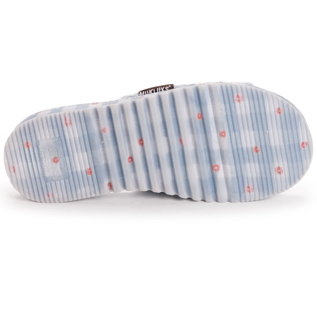 MUK LUKS Women's Acacia Slipper, Periwinkle Light Blue