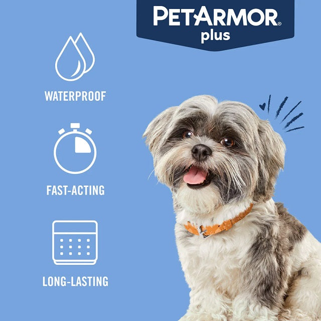 PetArmor Plus Flea & Tick Topical for Dogs 3-Pack, 5-22 lbs
