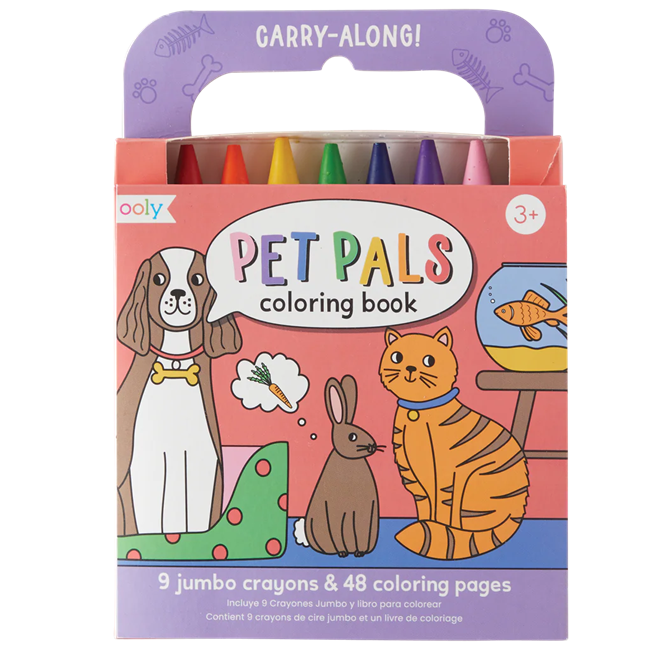 Carry Along! Coloring Book and Crayon Set - Pet Pals