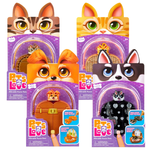 Pets 2 Love Pop-Out Pet Purse Playset, Assorted