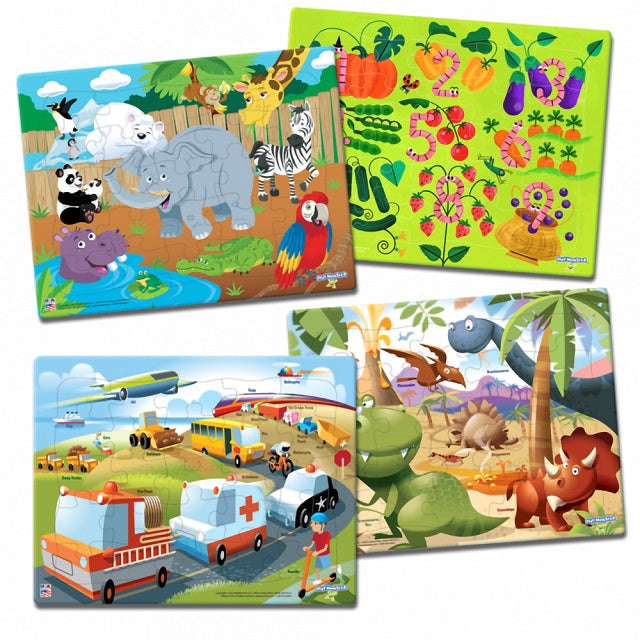 4-Pack Puzzles, Ages 3+