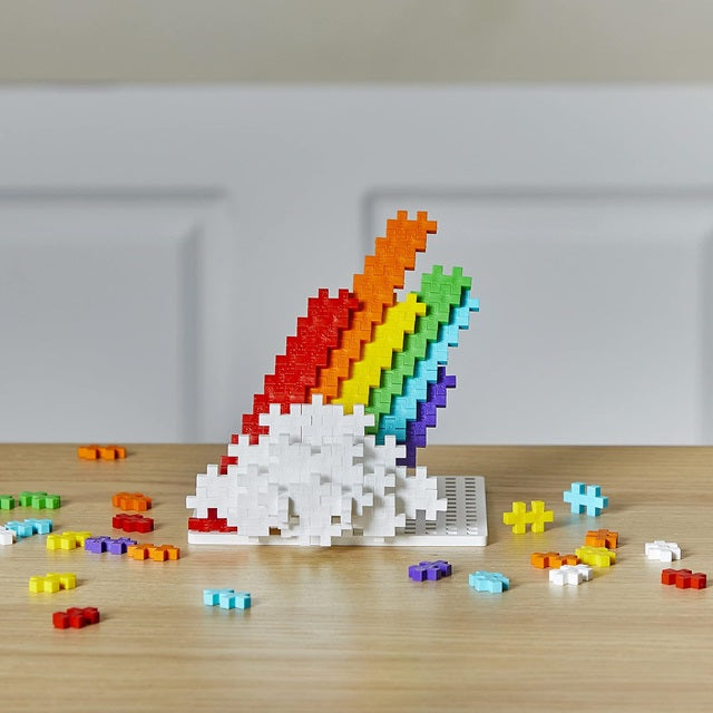 Plus Plus 240 Piece Rainbow Mix Open Play Mini Puzzle Blocks