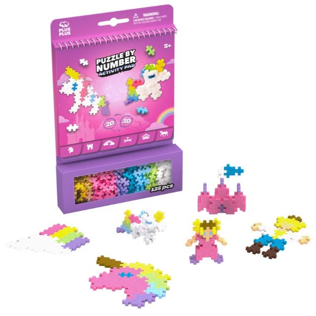 Plus Plus 125 Piece Puzzle By Number Activity Pad - Fairytale