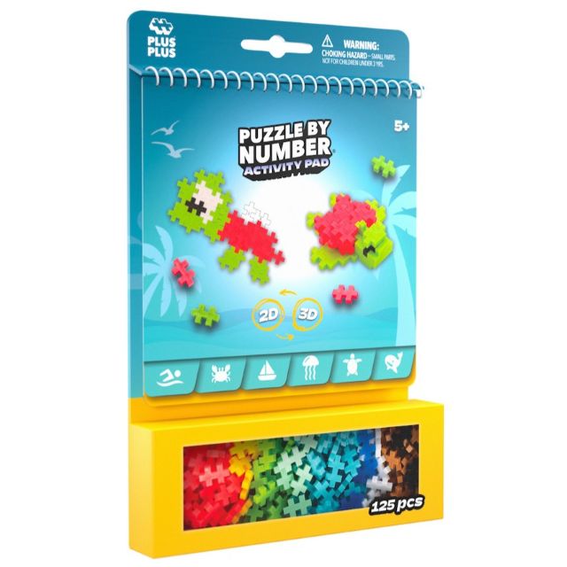 Plus Plus 125 Piece Puzzle By Number Activity Pad - Ocean