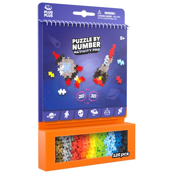 Plus Plus 125 Piece Puzzle By Number Activity Pad - Space