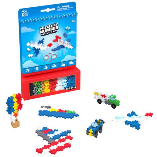Plus Plus 125 Piece Puzzle By Number Activity Pad - Transportation