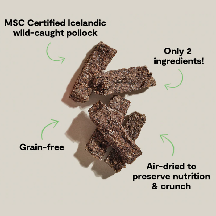 Open Farm Icelandic Air-Dried Pollock & Blueberry Dog Treat Bars 4.1oz