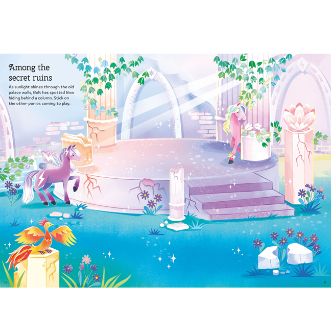 Little Sticker Sparkly Fairy Ponies Sticker Book, Usborne