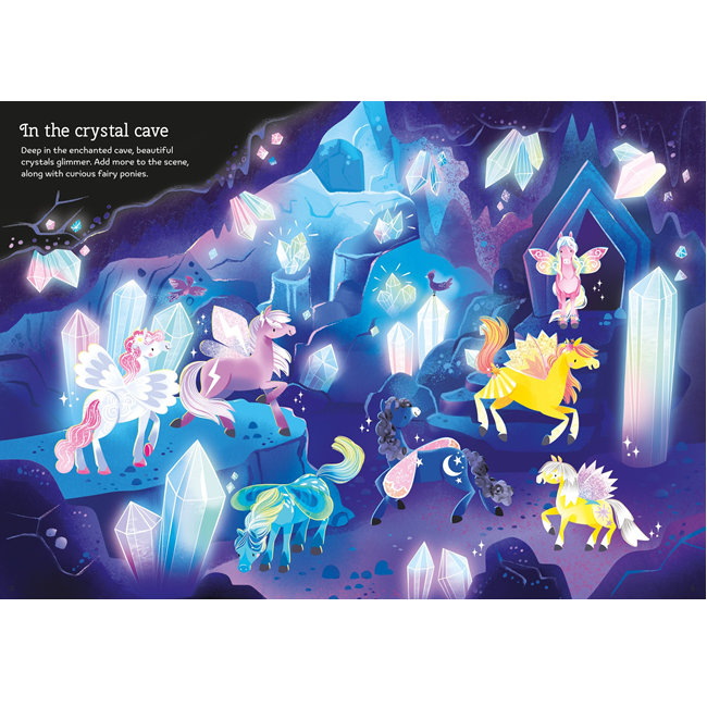 Little Sticker Sparkly Fairy Ponies Sticker Book, Usborne