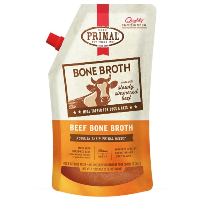 Primal Frozen Bone Broth Beef 20 oz.