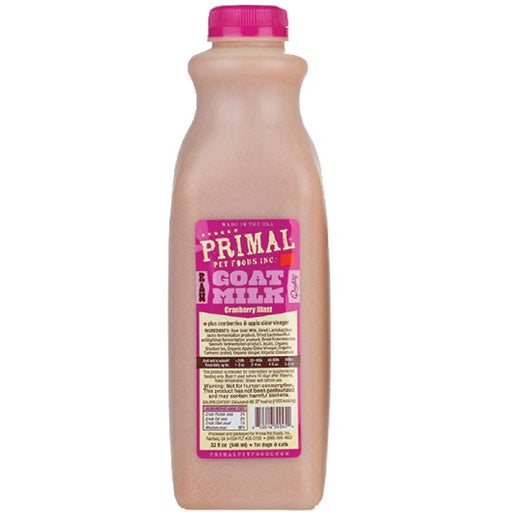 Primal Raw Goat Milk Cranberry Blast for Dogs and Cats 32-Oz.