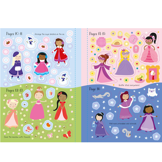 Little Sticker Sparkly Fairy Princesses Sticker Book, Usborne