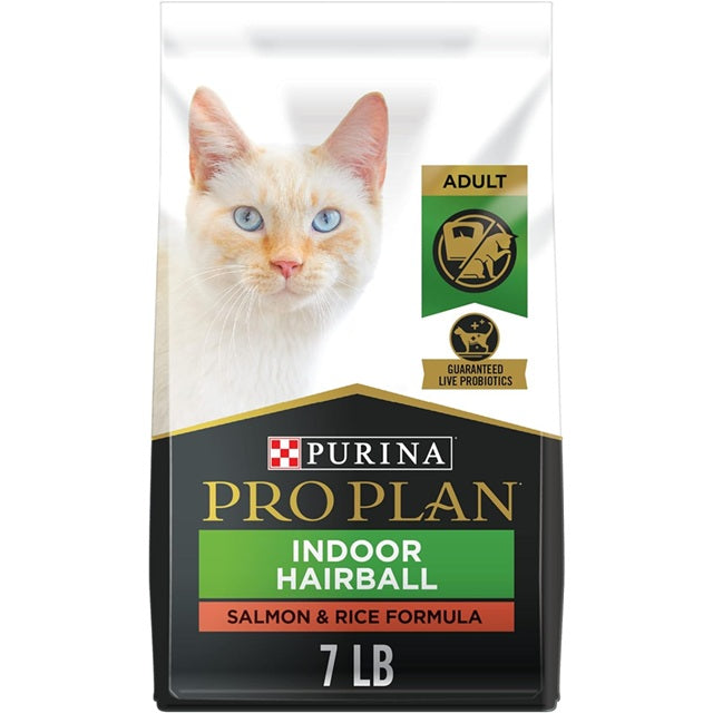 Purina Pro Plan Adult Dry Cat Food, Indoor Salmon & Rice Formula- 7 lb.