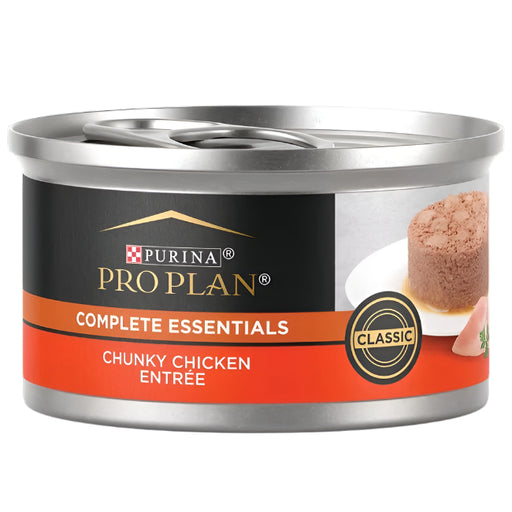 Pro Plan Complete Essentials Chunky Chicken Entrée Classic Wet Cat Food, 3-oz Can