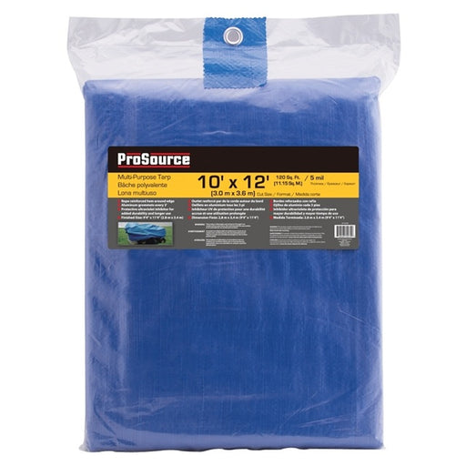 ProSource Medium Duty Multi-Purpose Tarp, Blue 10 ft. x. 12 ft.