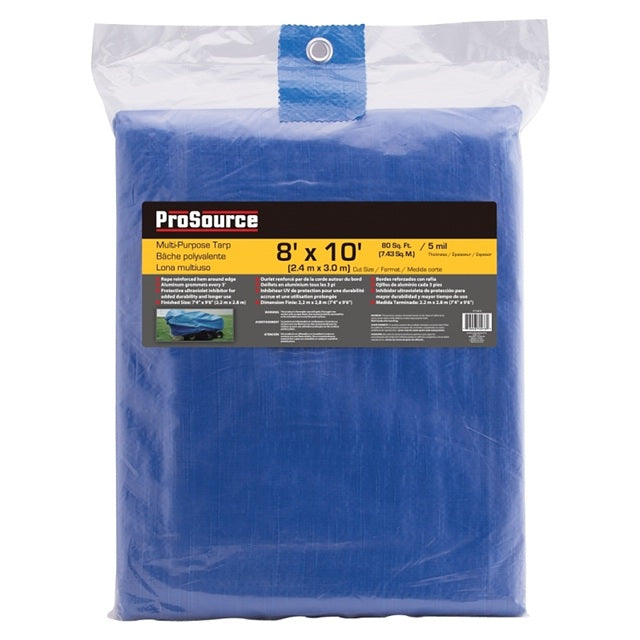 ProSource Medium Duty Multi-Purpose Tarp, Blue 8 ft. x. 10 ft.