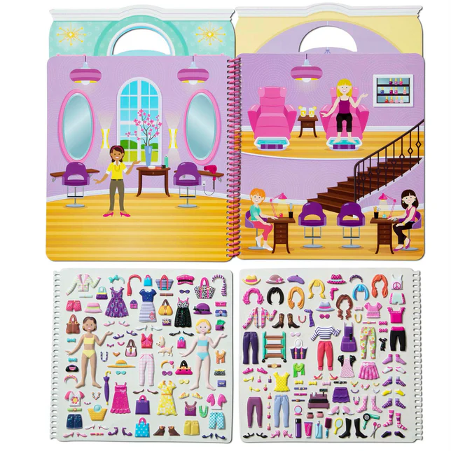 Melissa & Doug Puffy Sticker Activity Book - Day of Glamour