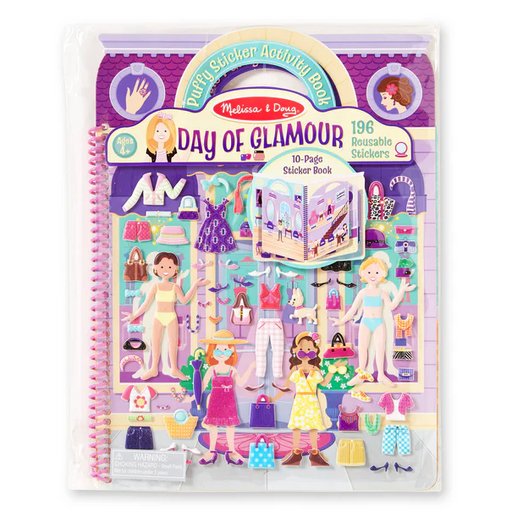 Melissa & Doug Puffy Sticker Activity Book - Day of Glamour