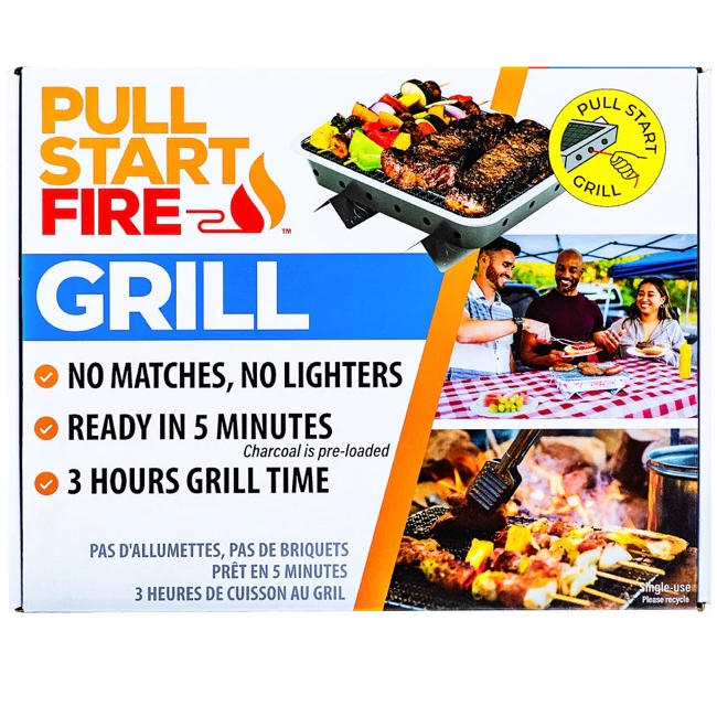 Pull Start Fire Instant Charcoal Grill