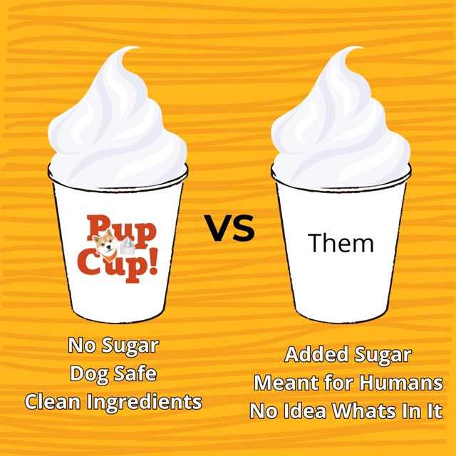 Pup Cup Frozen Whipped Cream Treat for Dogs, Peanut Butter Flavor