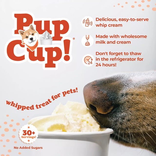 Pup Cup Frozen Whipped Cream Treat for Dogs, Peanut Butter Flavor