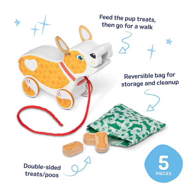 Melissa & Doug Feed, Walk & Poo Pup Play Set