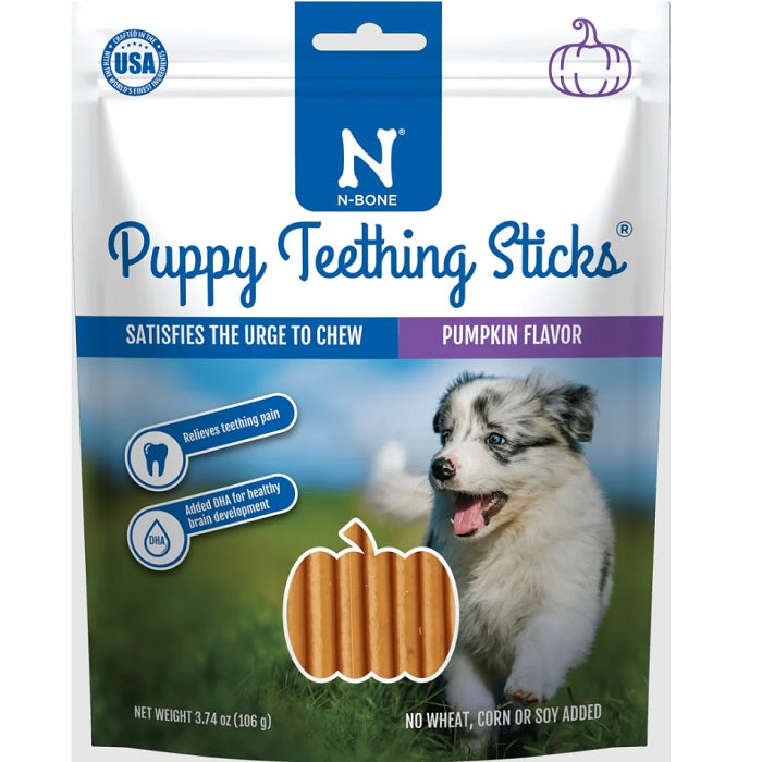 N-Bone® Puppy Teething Sticks Pumpkin Flavor, 3.74 oz