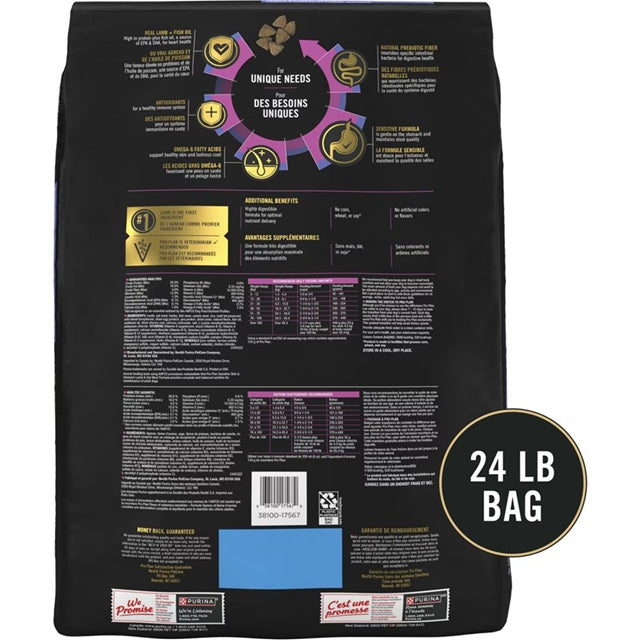 Purina Pro Plan Sensitive Skin & Stomach Adult Lamb & Oat Meal Formula Dry Dog Food 24 Lbs.