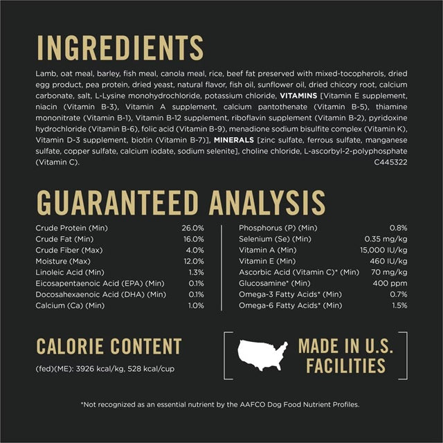 Purina Pro Plan Sensitive Skin & Stomach Adult Lamb & Oat Meal Formula Dry Dog Food 24 Lbs.