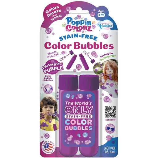 WOWmazing PoppinColorz™ 2-Pack Prismatic Purple Color Bubble Tubes