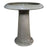 Southern Patio "Quay" Ceramic Bird Bath with Locking Top, Light Gray