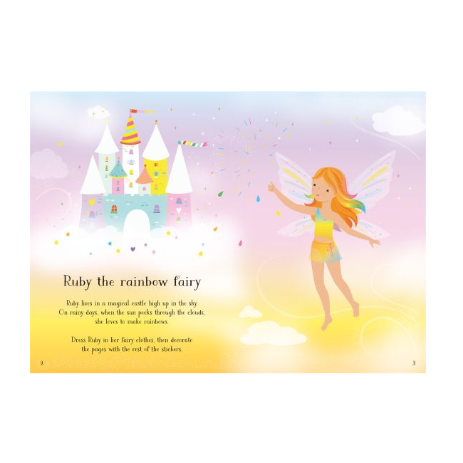 Little Sticker Dolly Dressing Rainbow Fairy Sticker Book, Usborne