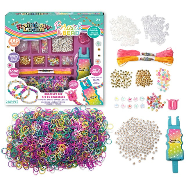 Rainbow Loom Braid & Bead Bracelet Kit with Auto Loom