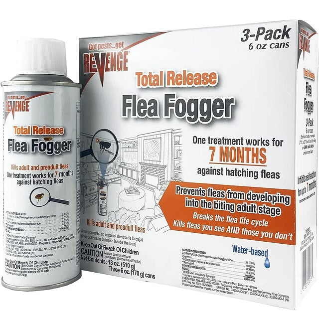 Revenge Total Release Flea Fogger Aerosol 3-Pack